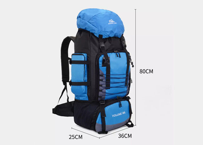 Reusable 90L Hiking Camping Bags , Outdoor Mountain Climbing Rucksack